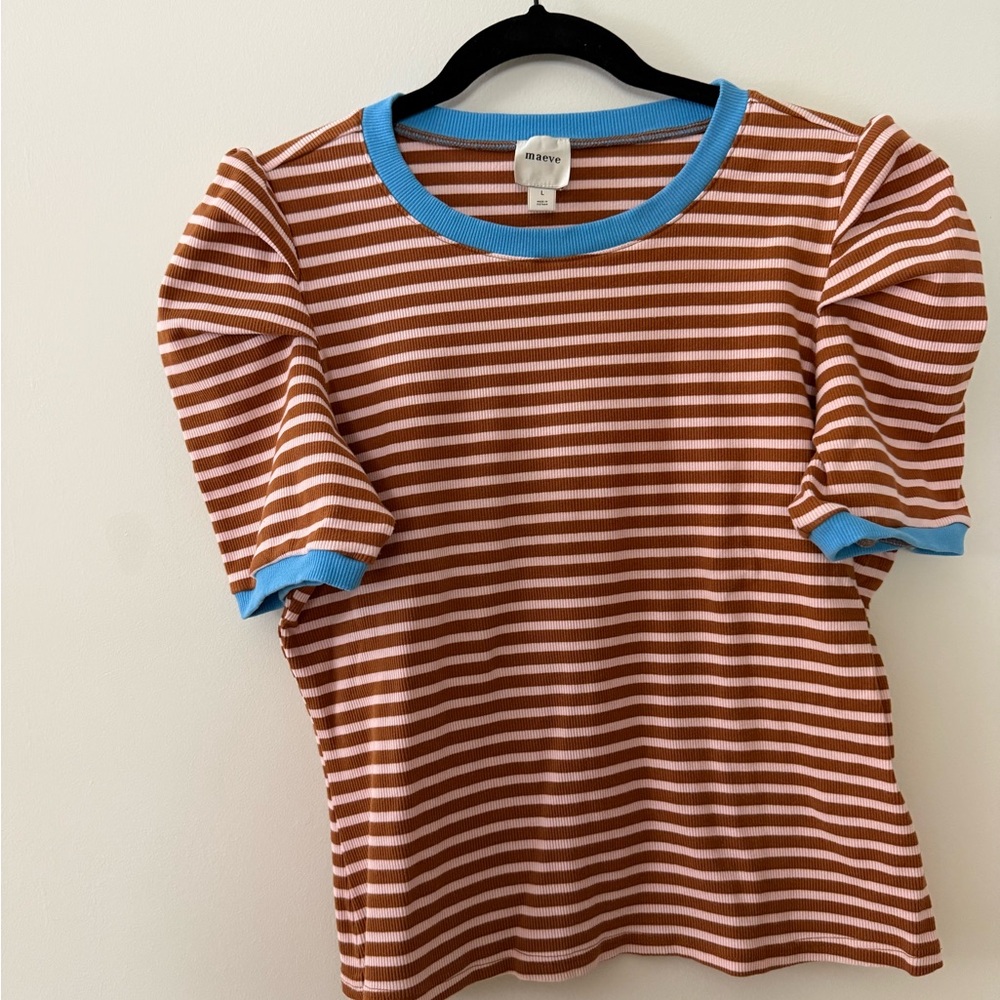 Anthropologie- Maeve L striped tee